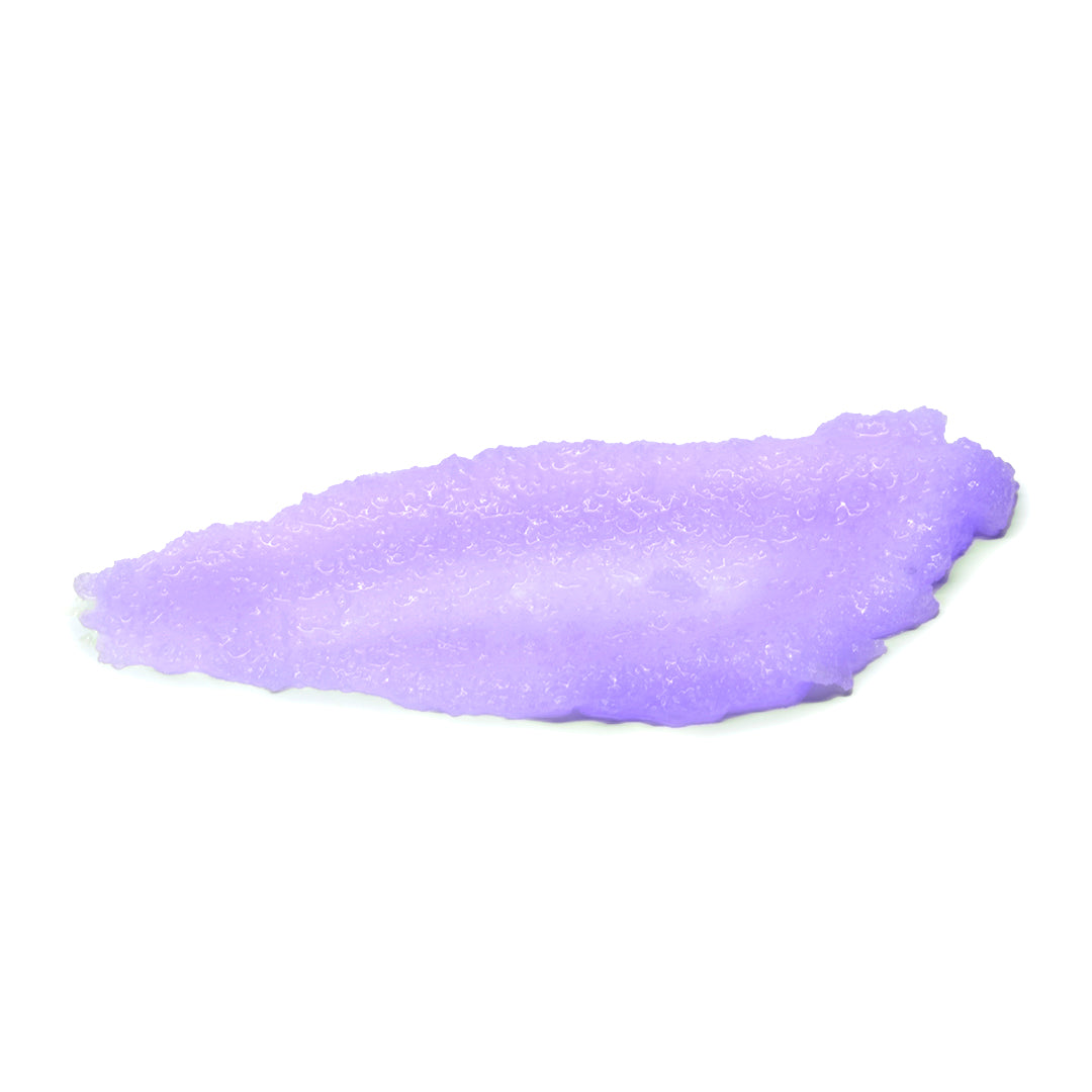 Lavender Vanilla Body Scrub smear in color purple