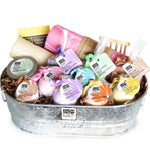 Me Time Oasis Gift Set with all its contents inside a galvanized metal tub