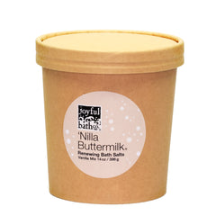 Nilla Buttermilk Bath Salts in brown kraft container