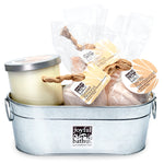 Sweet Almond Bath and Shower Set with all the items inside