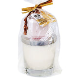 Sweet Almond Soy Candle topped with an Aromatherapy Shower Steamer