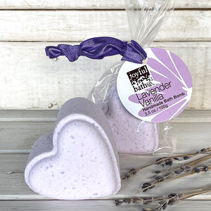 Heart-Shaped Lavender Vanilla Handmade Bath Bomb