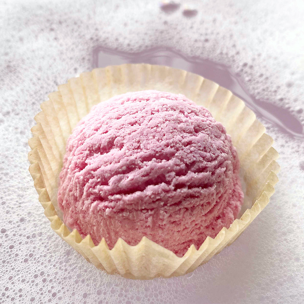 Strawberry Sorbet Ice Cream Bubble Bar Scoops